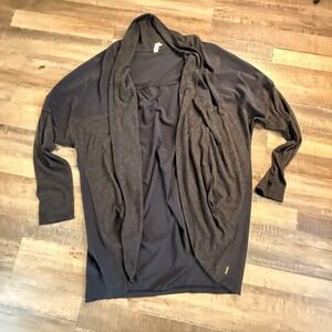 Lucy Women's Black Cardigan Open Front Long Sleeve Sz XL Casual